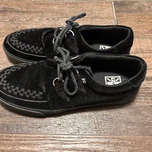 Velvet black TUK shoes size 11